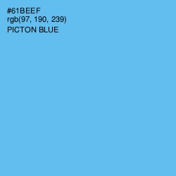 #61BEEF - Picton Blue Color Image